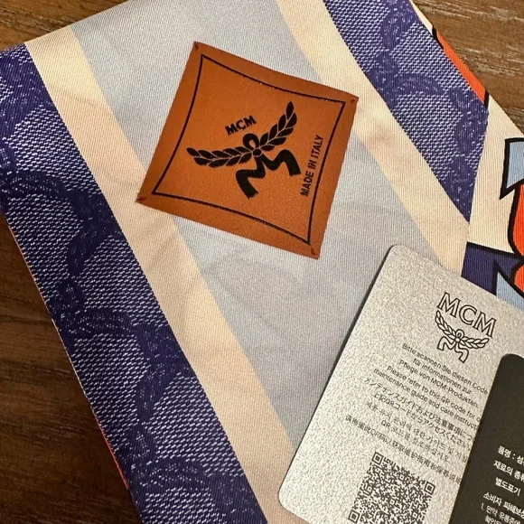 NWT MCM 100% Silk Scarf💎Authentic - Picture 7 of 17